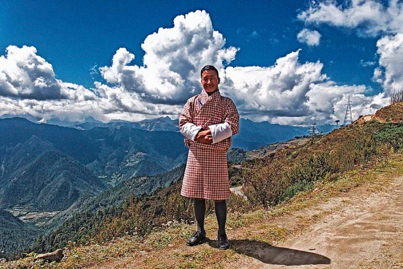 bhutan Gho dress, Bhutan, Druk Air, gho, Himalayan Kingdom, Kingdom of Bhutan, kira, Last Shangri-la, Taj Tashi, takin