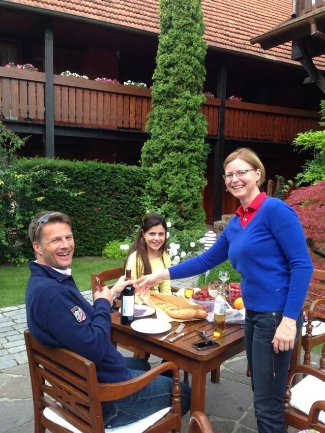 breakfast at Hotel A'La Ferme, Angel kissing spring, cherries, Strawberries, Gais Switzerland