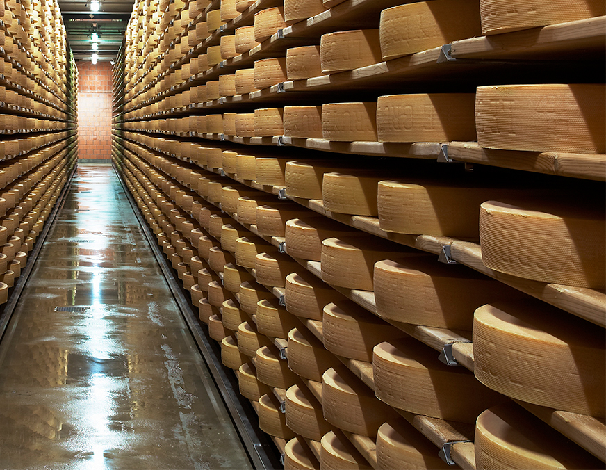 cheese factory, gruyere, Saane river, Switzerland 