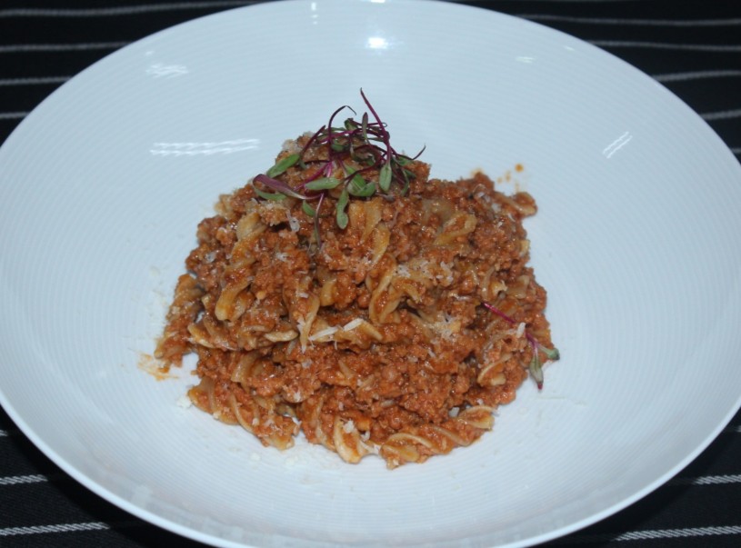 quinoa fusilli bolognese - celesto, luxury hotel Hyderabad, luxury palace hyderabad, Taj Falaknuma Palace Hyderabad, taj hotel hyderabad,