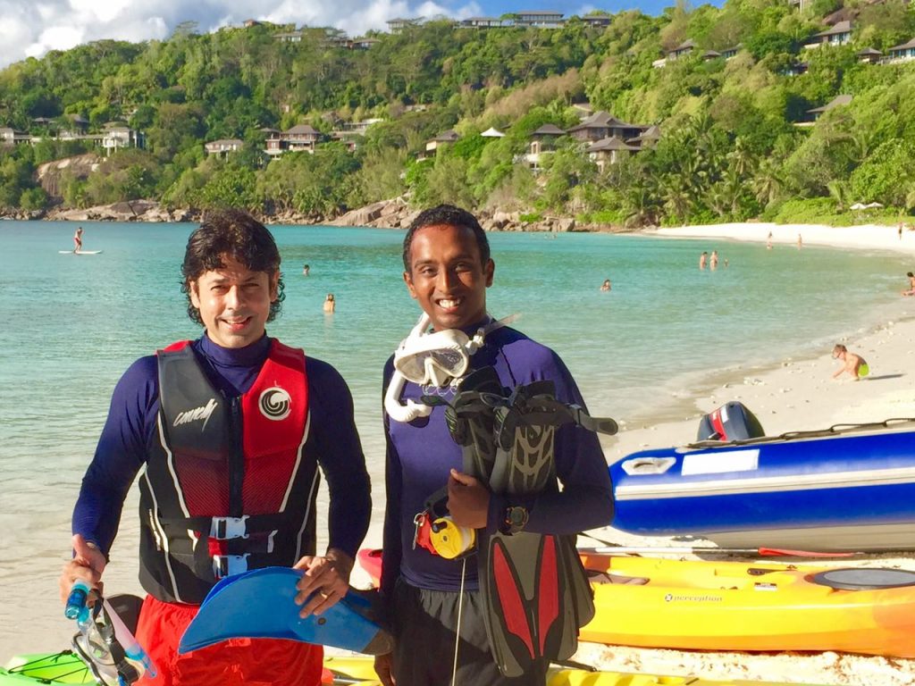 four seasons resort, seychelles, snorkelling